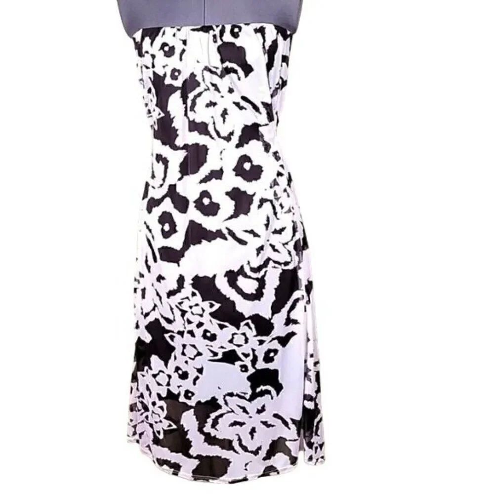 Kokoon Black & White Strapless Dress Sz XS